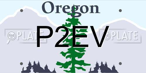 P2EV Oregon License Plate