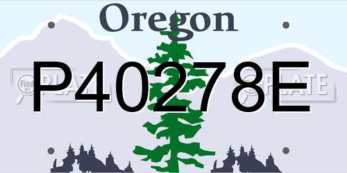 P40278E Oregon License Plate