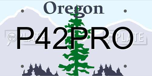 P42PRO Oregon License Plate