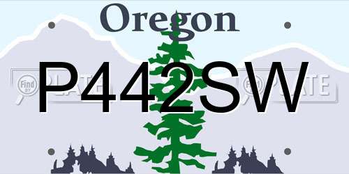 P442SW Oregon License Plate