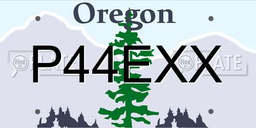 P44EXX Oregon License Plate