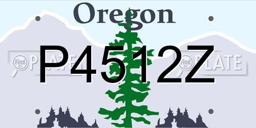 P4512Z Oregon License Plate