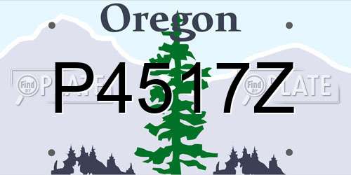 P4517Z Oregon License Plate