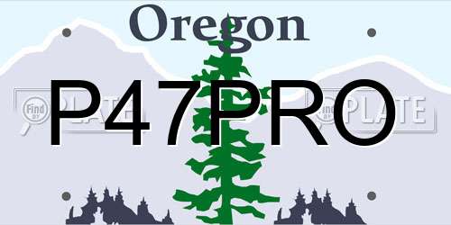 P47PRO Oregon License Plate
