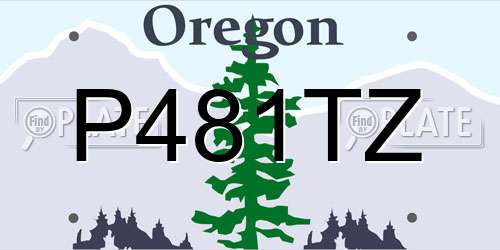 P481TZ Oregon License Plate