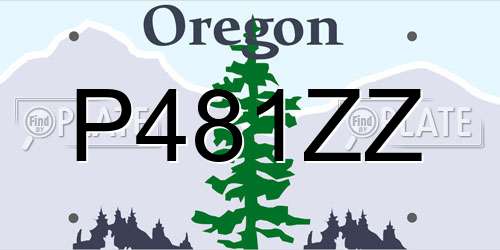P481ZZ Oregon License Plate