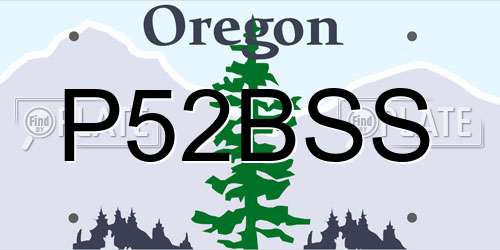 P52BSS Oregon License Plate