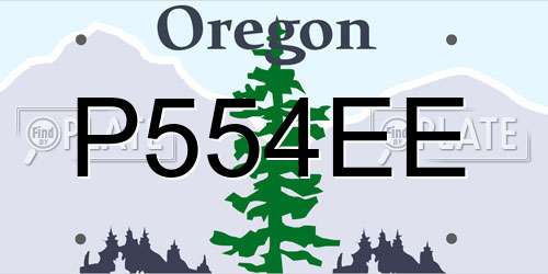 P554EE Oregon License Plate