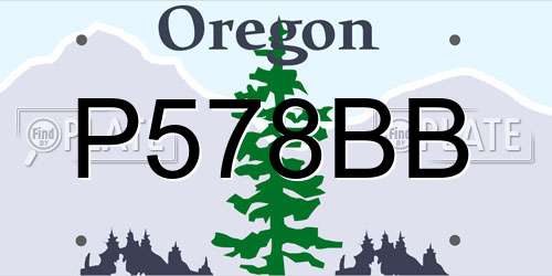 P578BB Oregon License Plate