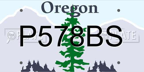 P578BS Oregon License Plate