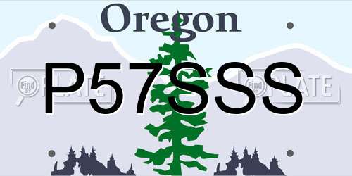 P57SSS Oregon License Plate