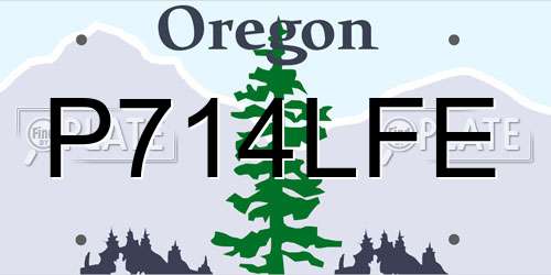 P714LFE Oregon License Plate