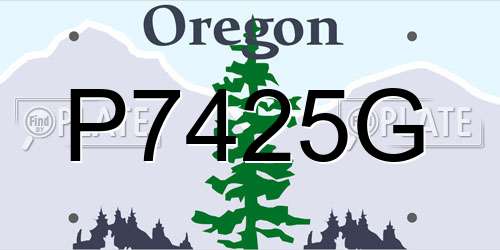 P7425G Oregon License Plate