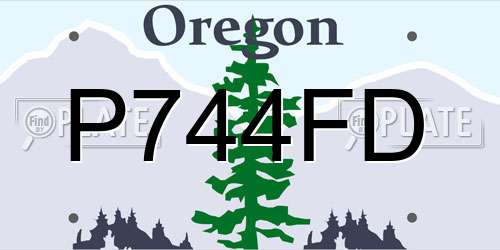 P744FD Oregon License Plate