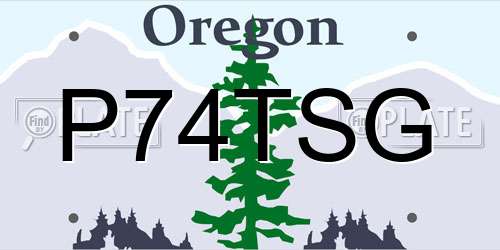 P74TSG Oregon License Plate