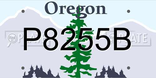 P8255B Oregon License Plate