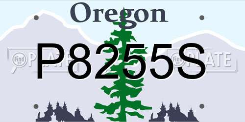 P8255S Oregon License Plate