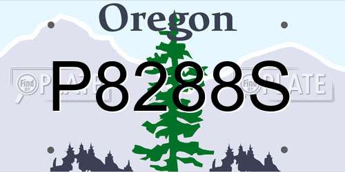 P8288S Oregon License Plate
