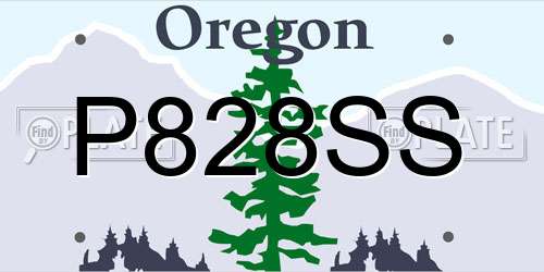 P828SS Oregon License Plate