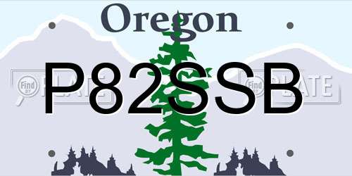 P82SSB Oregon License Plate
