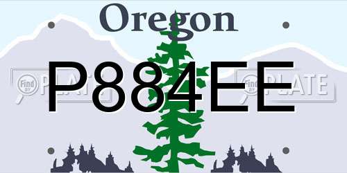 P884EE Oregon License Plate