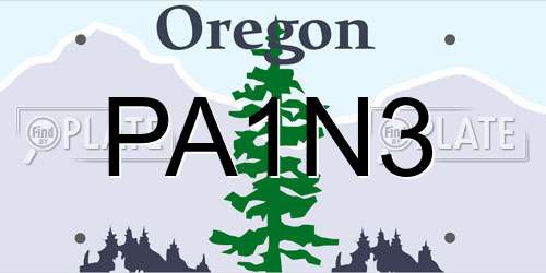 PA1N3 Oregon License Plate
