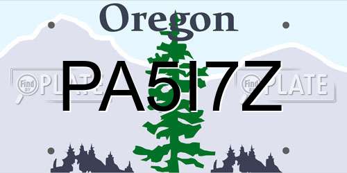 PA5I7Z Oregon License Plate