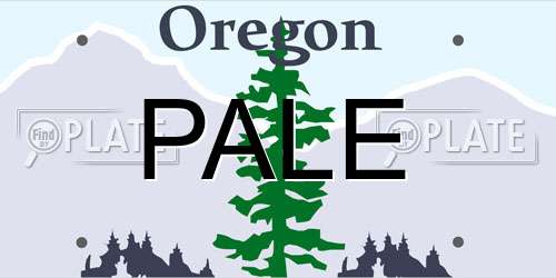 PALE Oregon License Plate