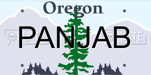 PANJAB Oregon License Plate