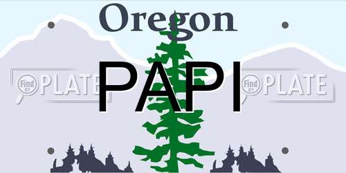 PAPI Oregon License Plate