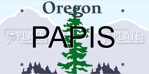PAPIS Oregon License Plate
