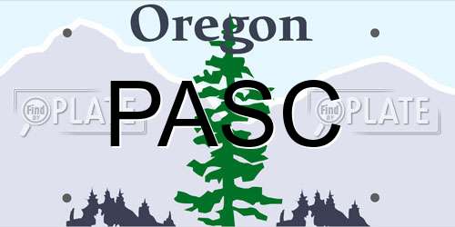 PASC Oregon License Plate