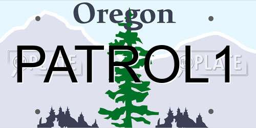 PATROL1 Oregon License Plate