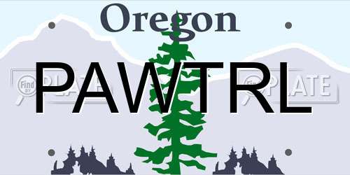 PAWTRL Oregon License Plate
