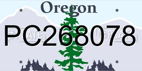 PC268078 Oregon License Plate