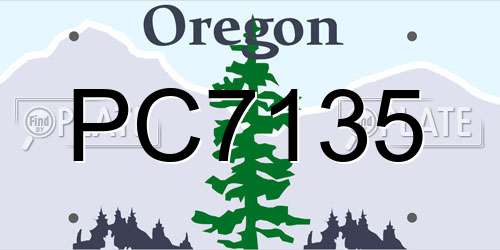 PC7135 Oregon License Plate