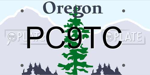 PC9TC Oregon License Plate