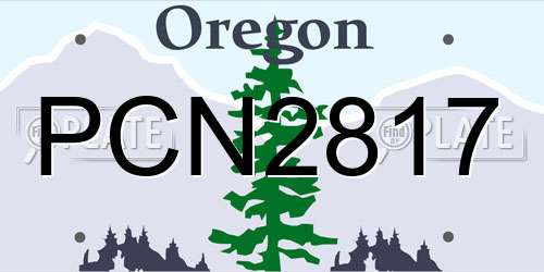 PCN2817 Oregon License Plate