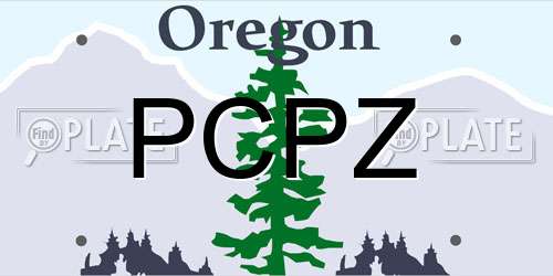 PCPZ Oregon License Plate
