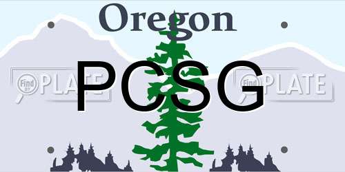 PCSG Oregon License Plate