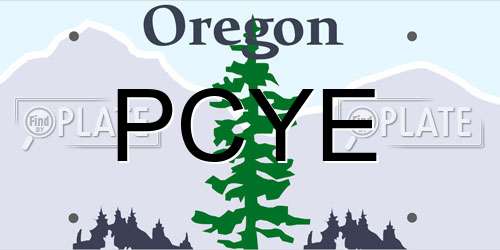 PCYE Oregon License Plate