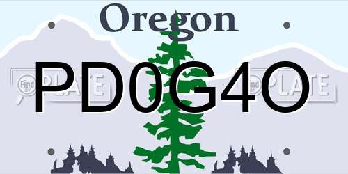 PD0G4O Oregon License Plate