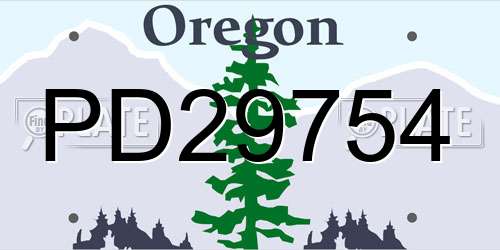 PD29754 Oregon License Plate