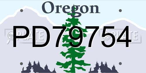 PD79754 Oregon License Plate