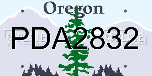 PDA2832 Oregon License Plate