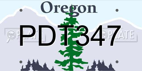PDT347 Oregon License Plate