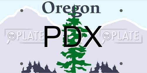 PDX Oregon License Plate