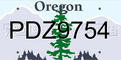 PDZ9754 Oregon License Plate