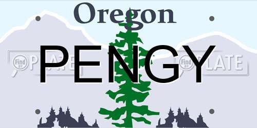PENGY Oregon License Plate