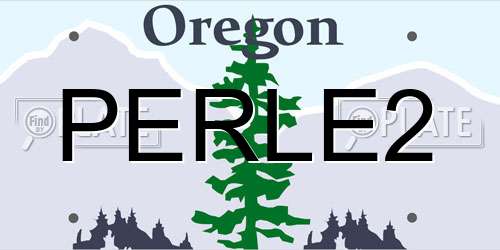 PERLE2 Oregon License Plate